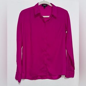 Express Portofino Fuchsia Button Down Shirt size S